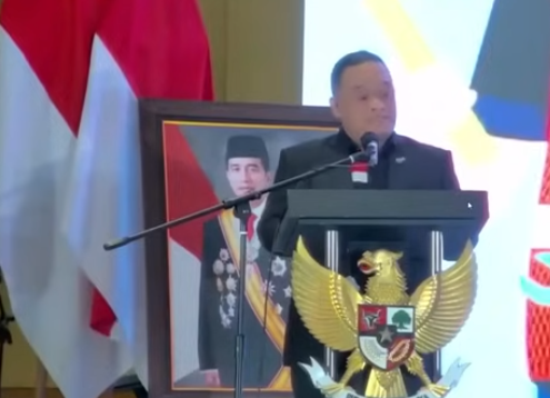 Benny Rhamdani saat berpidato Pengukuhan Kawan Pekerja Migran Indonesia (Kawan PMI) Wilayah Provinsi Sumatera Utara di Medan (Youtube)