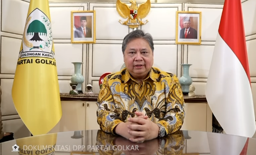 Airlangga Hartarto menyampaikan pengunduran diri dari Ketua Umum DPP Partai Golkar. (Instagram)