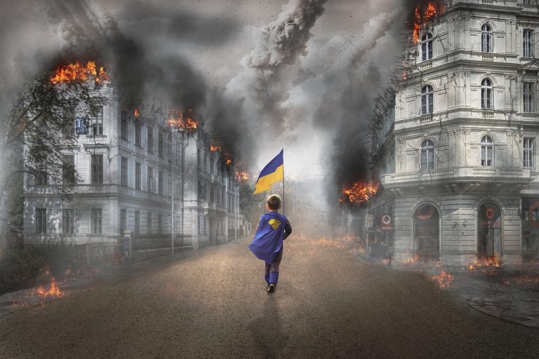 Ilustrasi perang Ukraina dan Rusia