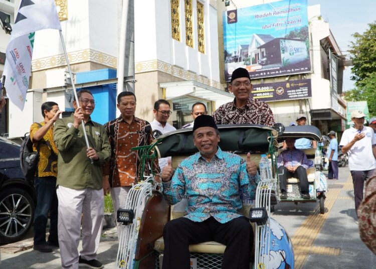 Peluncuran becak listrik untuk Paguyuban Becak Pabelan Yogyakarta pada Sabtu 15 Maret 2025. (muhammadiyah.or.id)